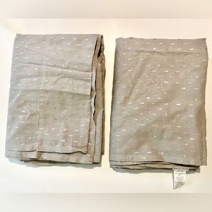 West Elm 42 x 96 gray metallic dash curtains